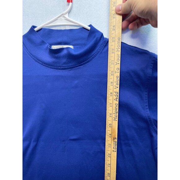 Liz Claiborne Bright Blue Short Sleeve Top Shirt Size Large - Picture 4 of 7